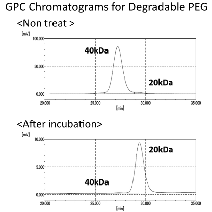GPC Chromatograms for Degradable PEG